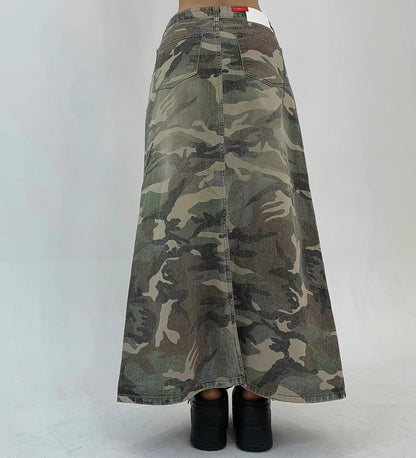 Camouflage Pattern A-line Skirt