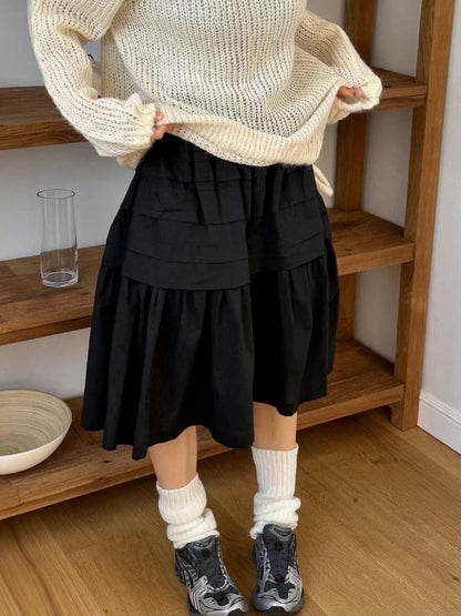 Milky Frill Flare Skirt