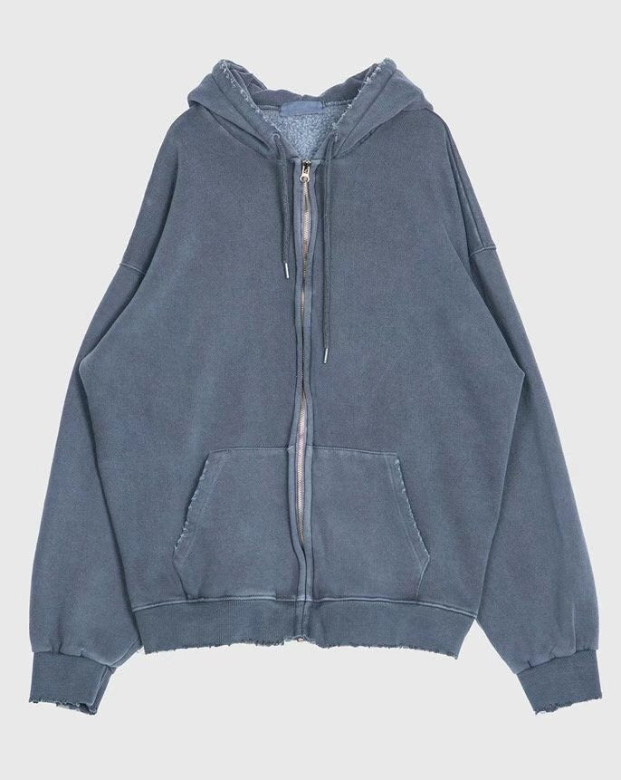 Vintage Dying Zip-Up Hoodie