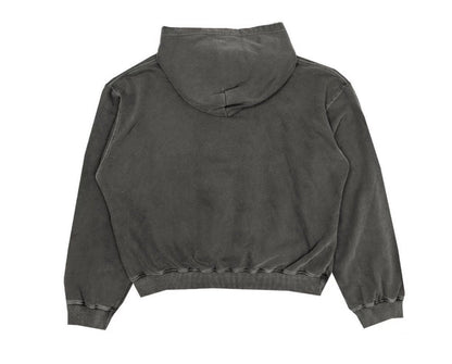 Dying Washed Short-cut Hoodie