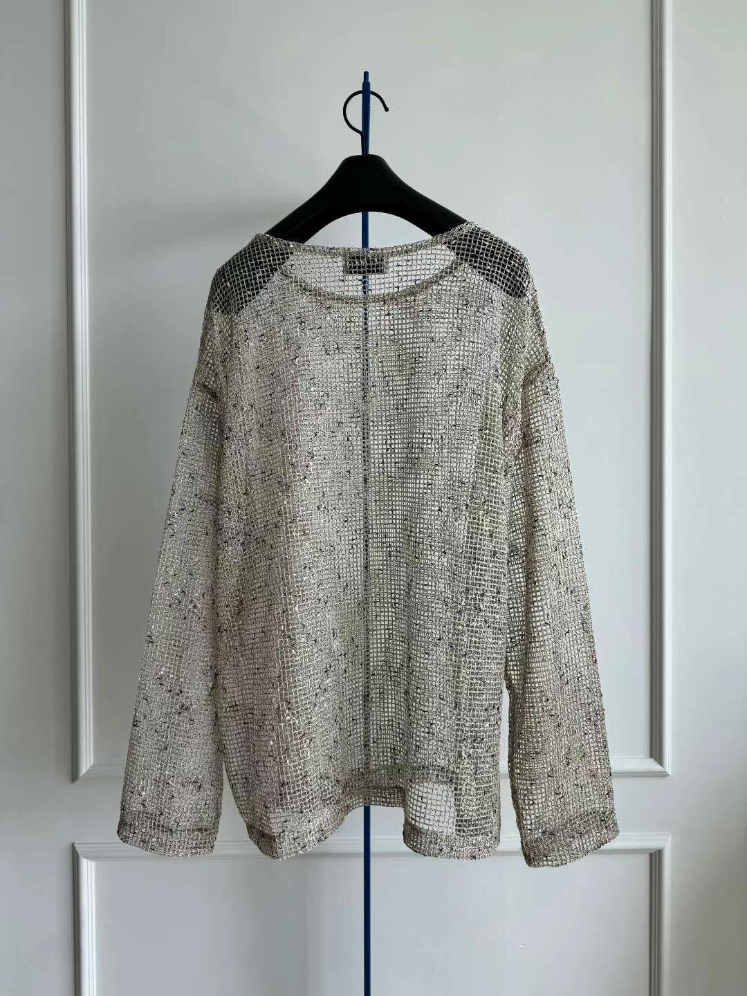 See-Through Mesh Knit Top