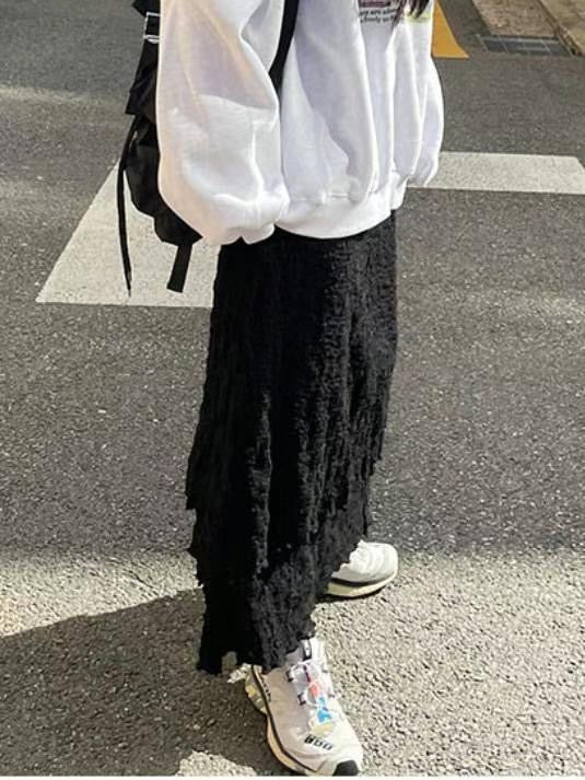Double Layer Wrinkle Skirt