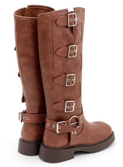 Retro Buckle Boots (預訂)