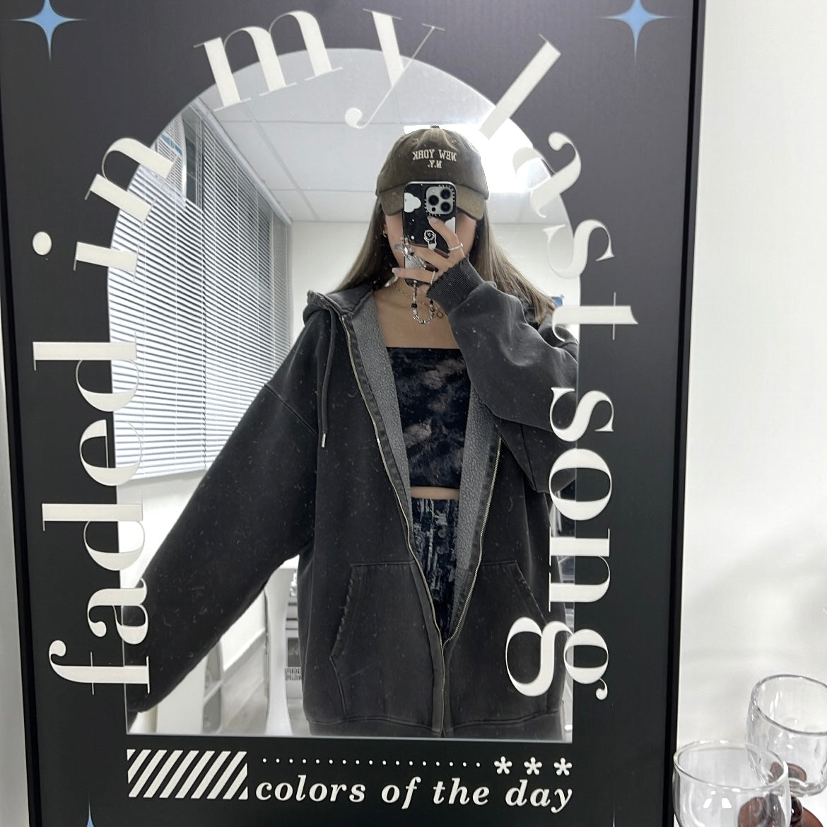 Vintage Dying Zip-Up Hoodie