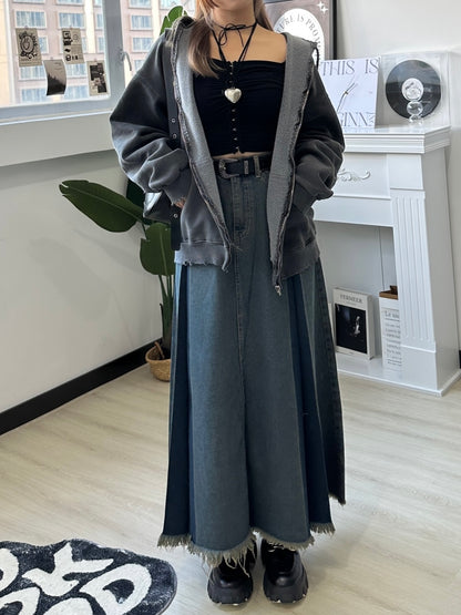 Vintage Dying Zip-Up Hoodie