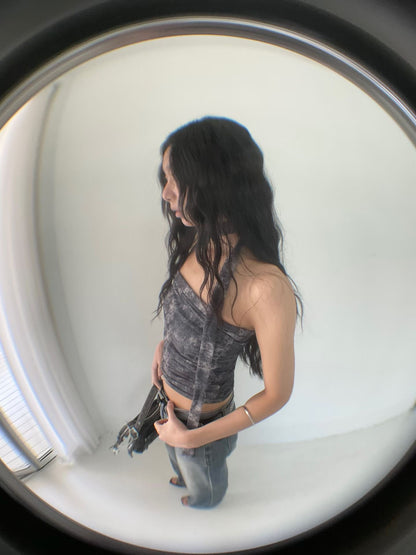 Tie-dye Tube Top w/ Scarf