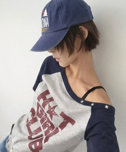 Off-shoulder Hot Girl Club Tee (預訂)