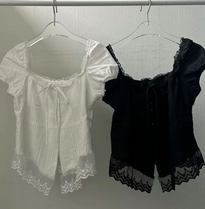 Two-ways Lace Blouse