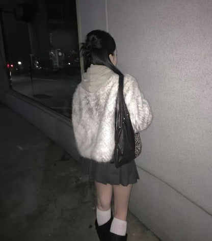 Leopard Leather Shoulder Bag