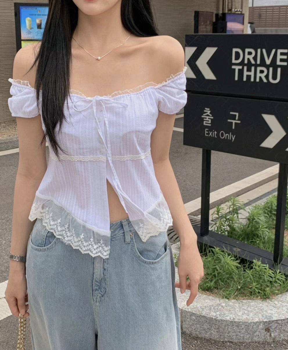 Two-ways Lace Blouse