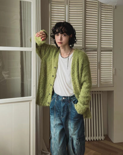 Fluffy Wool Cardigan (預訂）