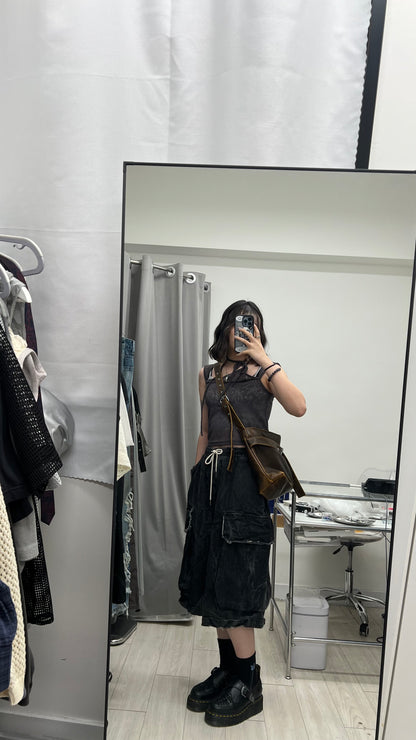 See-through Veiled Flower Top