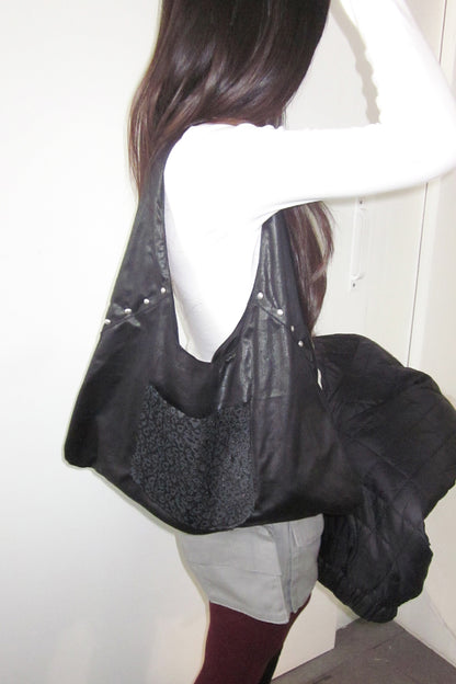 Leopard Leather Shoulder Bag