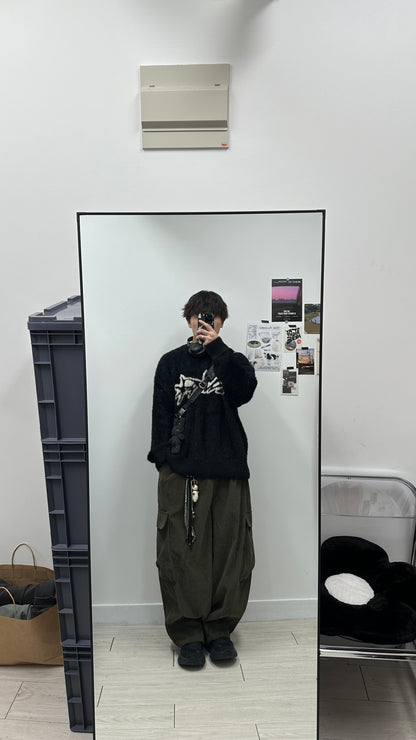 Corduroy Cargo Balloon Pants