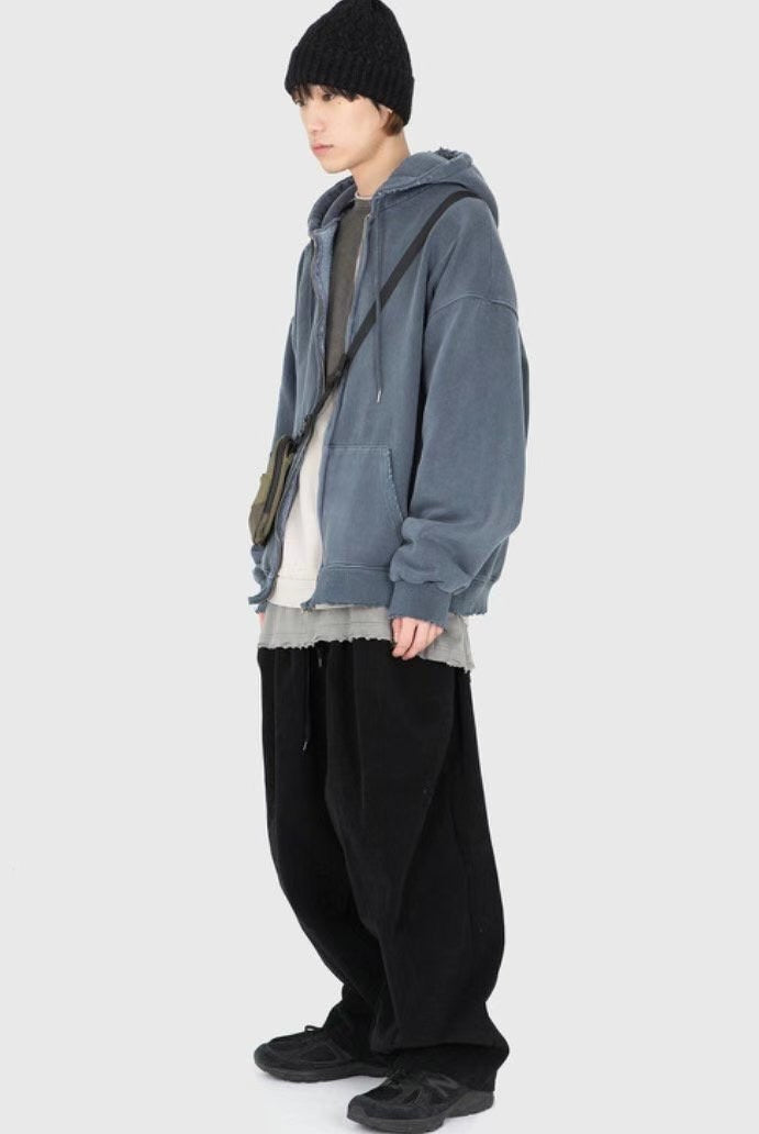 Vintage Dying Zip-Up Hoodie