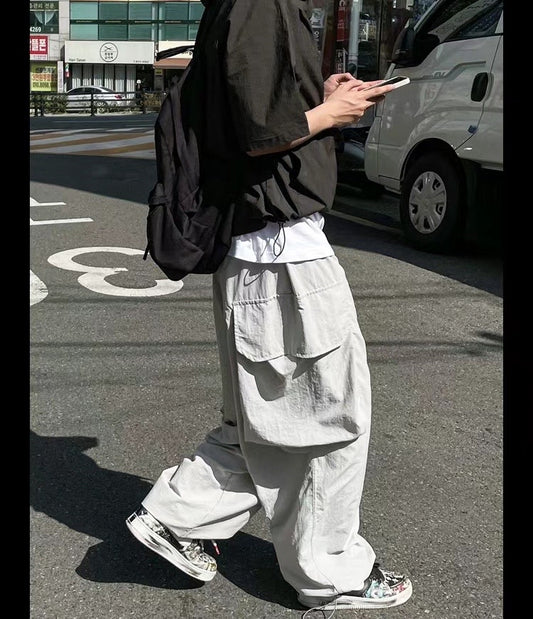 Nylon Cargo Balloon Pants