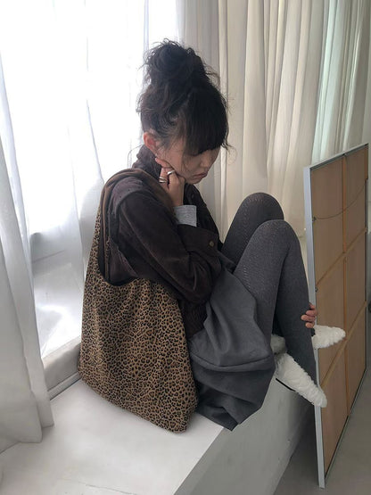 Double-sided Leopard Shoulder Bag