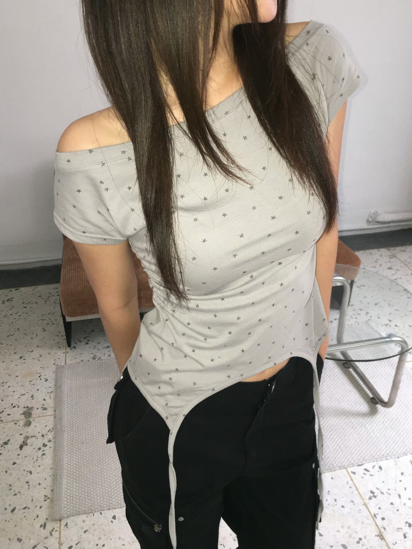 Starry Off-shoulder Top