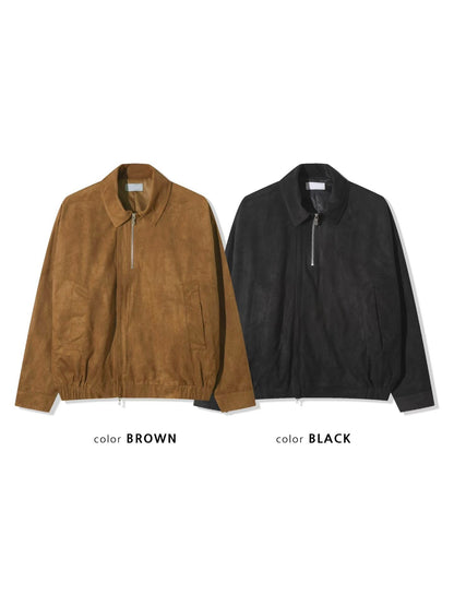 Suede Double Zipper Jacket