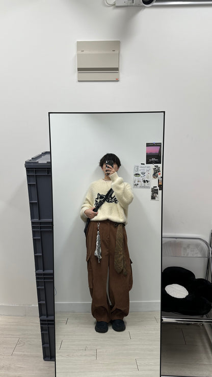 Corduroy Cargo Balloon Pants