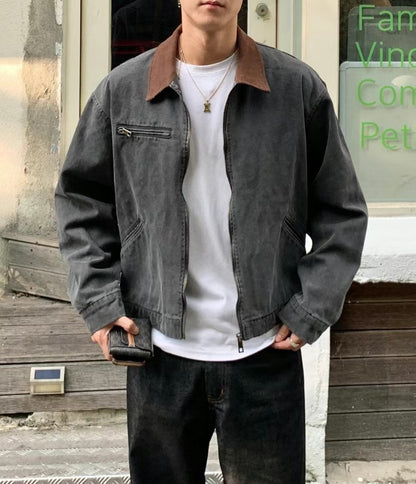 Vintage Crop Work Jacket