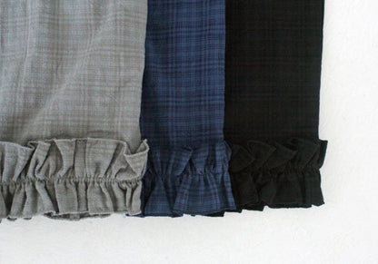 Ruffle Checkered Leisure Pants