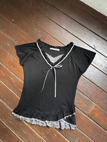 Lace Frill Top