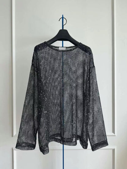 See-Through Mesh Knit Top