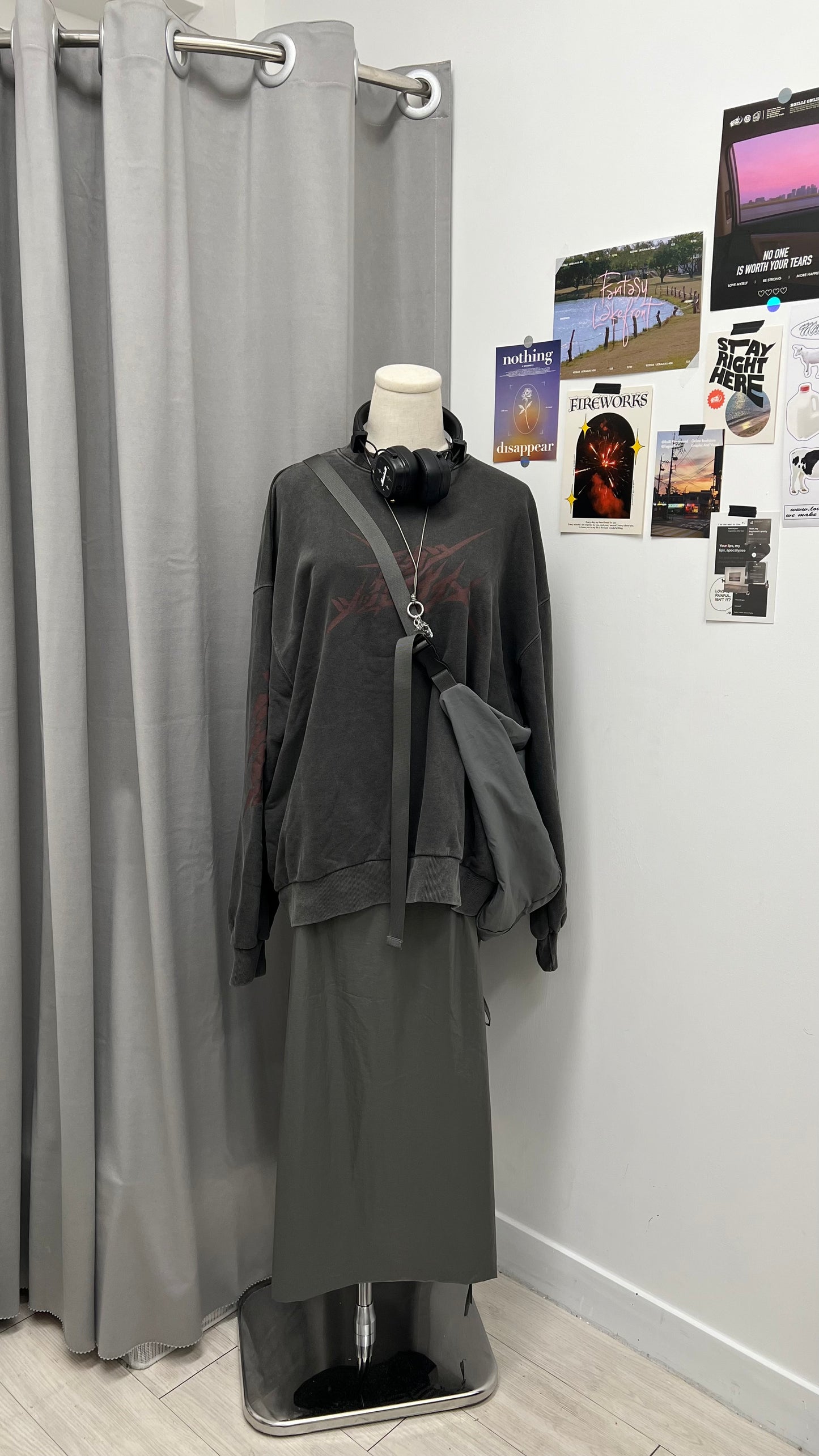 Tie-up Ribbon Nylon Skirt