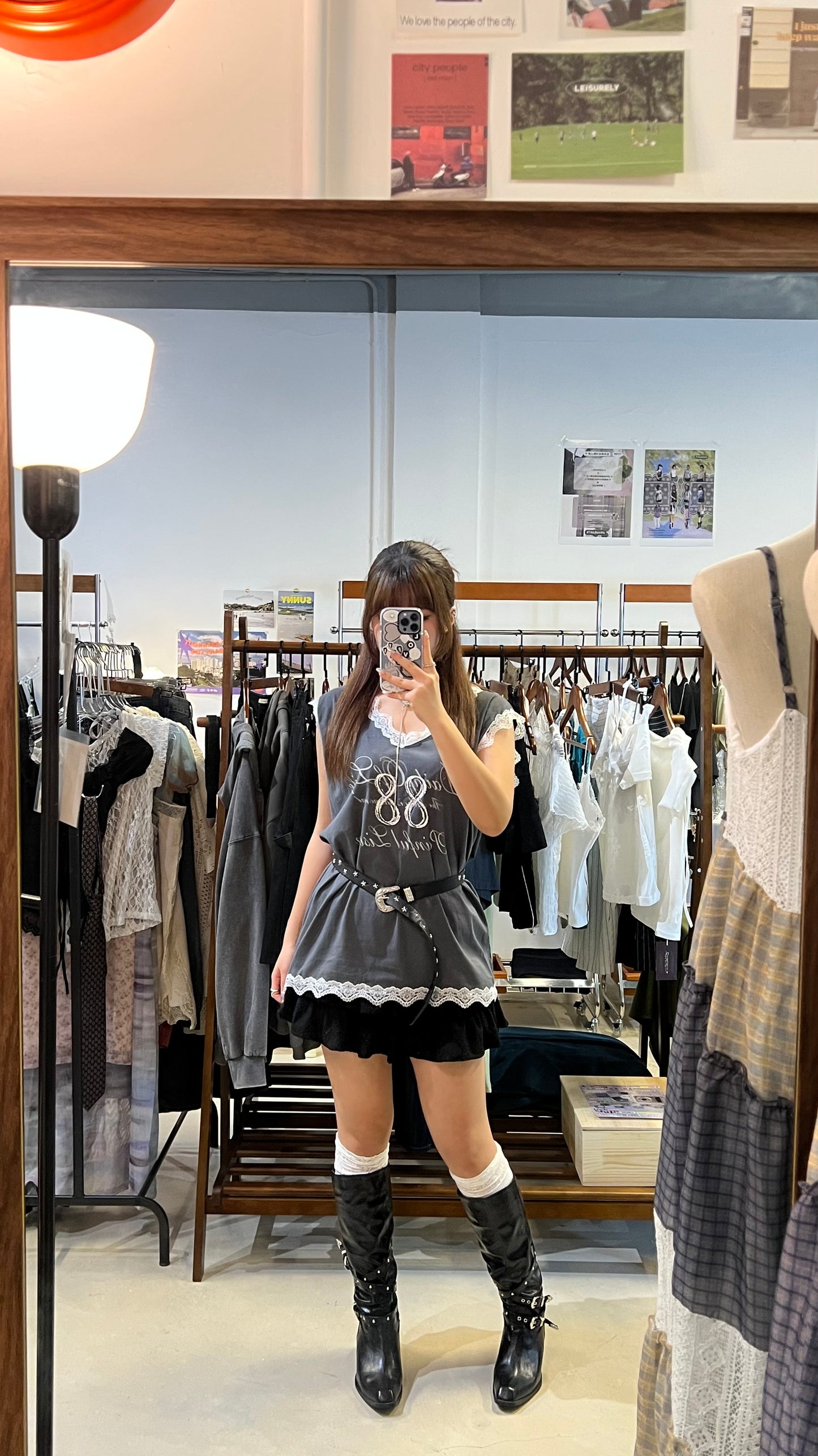 Lace-Trimmed Sleeveless Tee