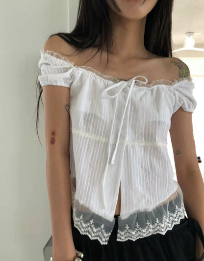 Two-ways Lace Blouse