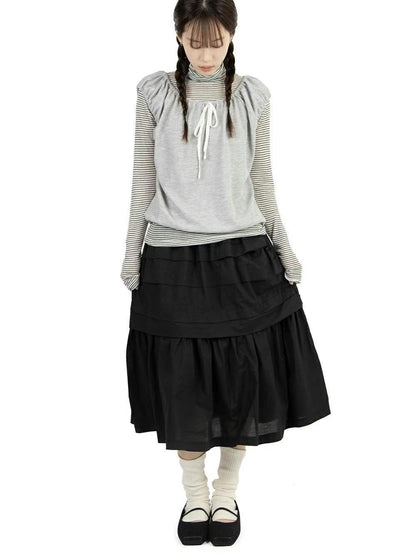 Milky Frill Flare Skirt