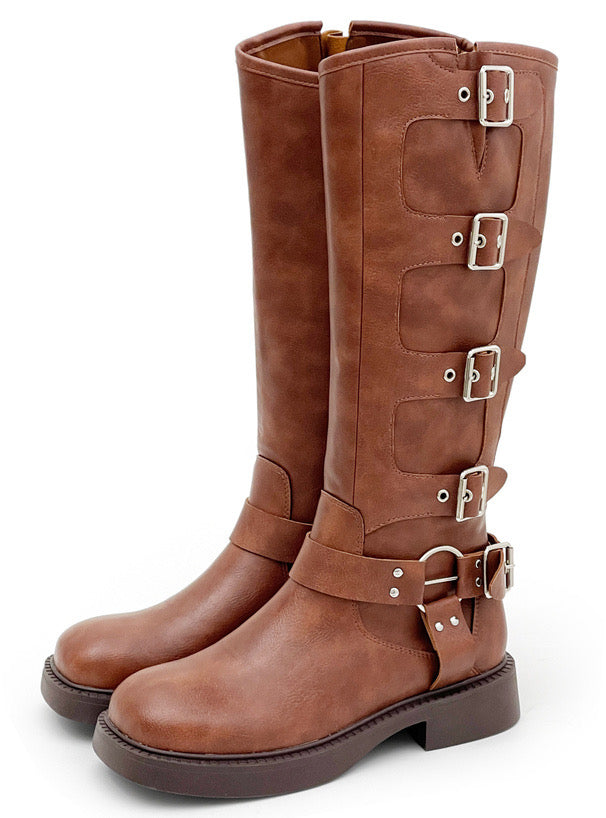 Retro Buckle Boots (預訂)