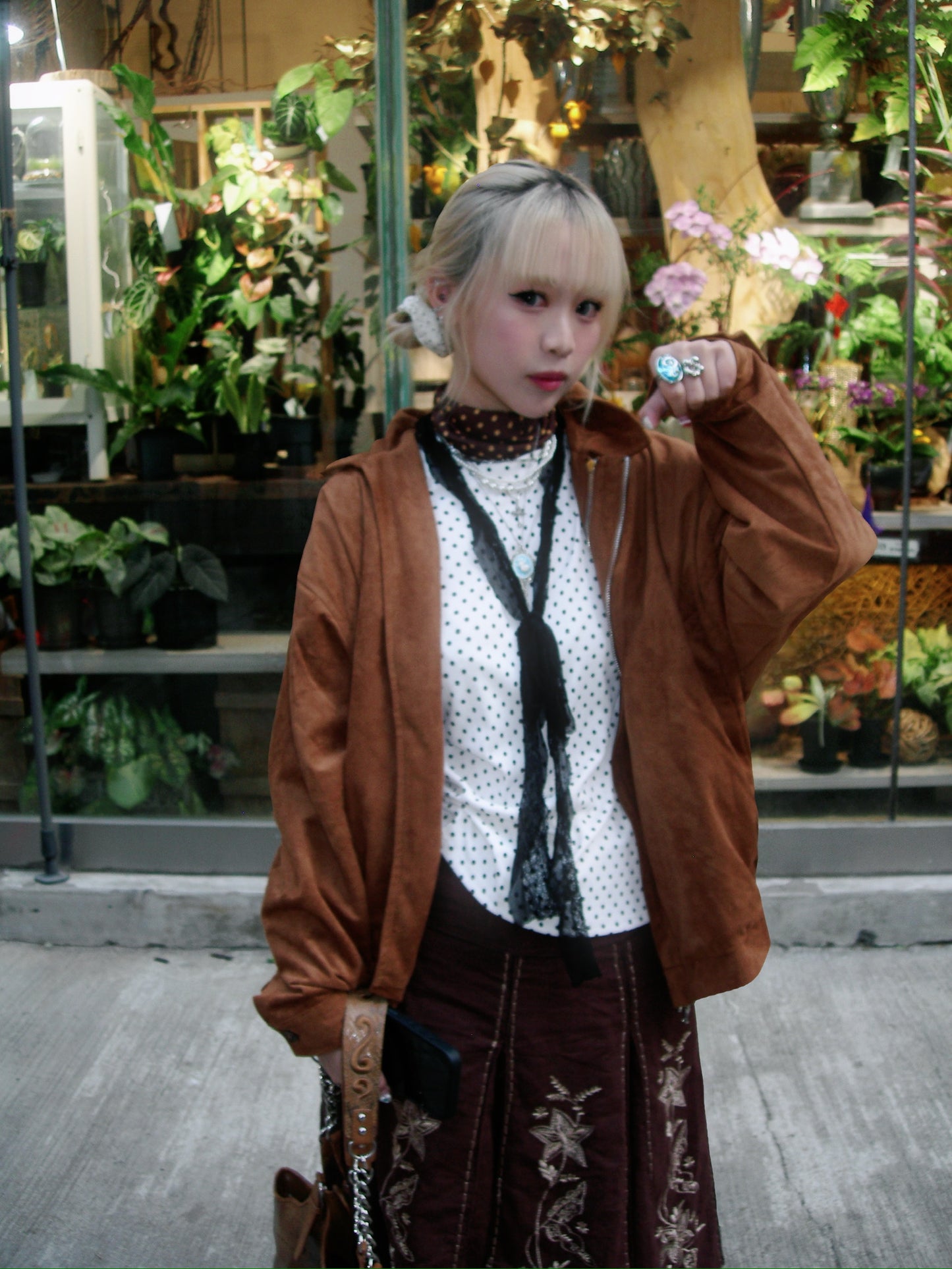 Suede Double Zipper Jacket