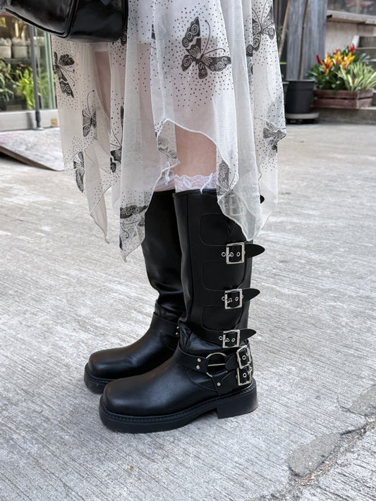 Retro Buckle Boots (預訂)