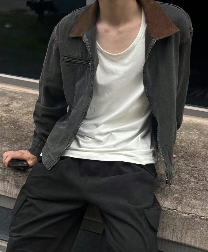 Vintage Crop Work Jacket