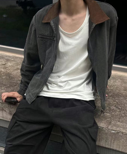 Vintage Crop Work Jacket