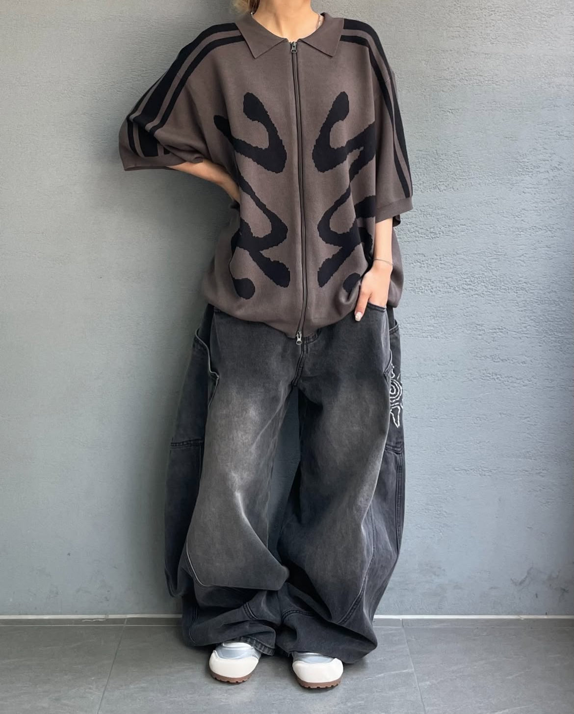 Flying Track Zip-up Knitwear