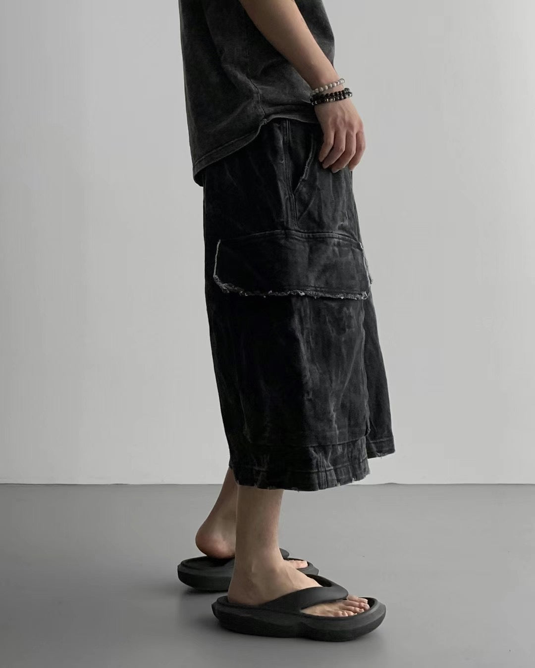 Fringe Cargo Shorts