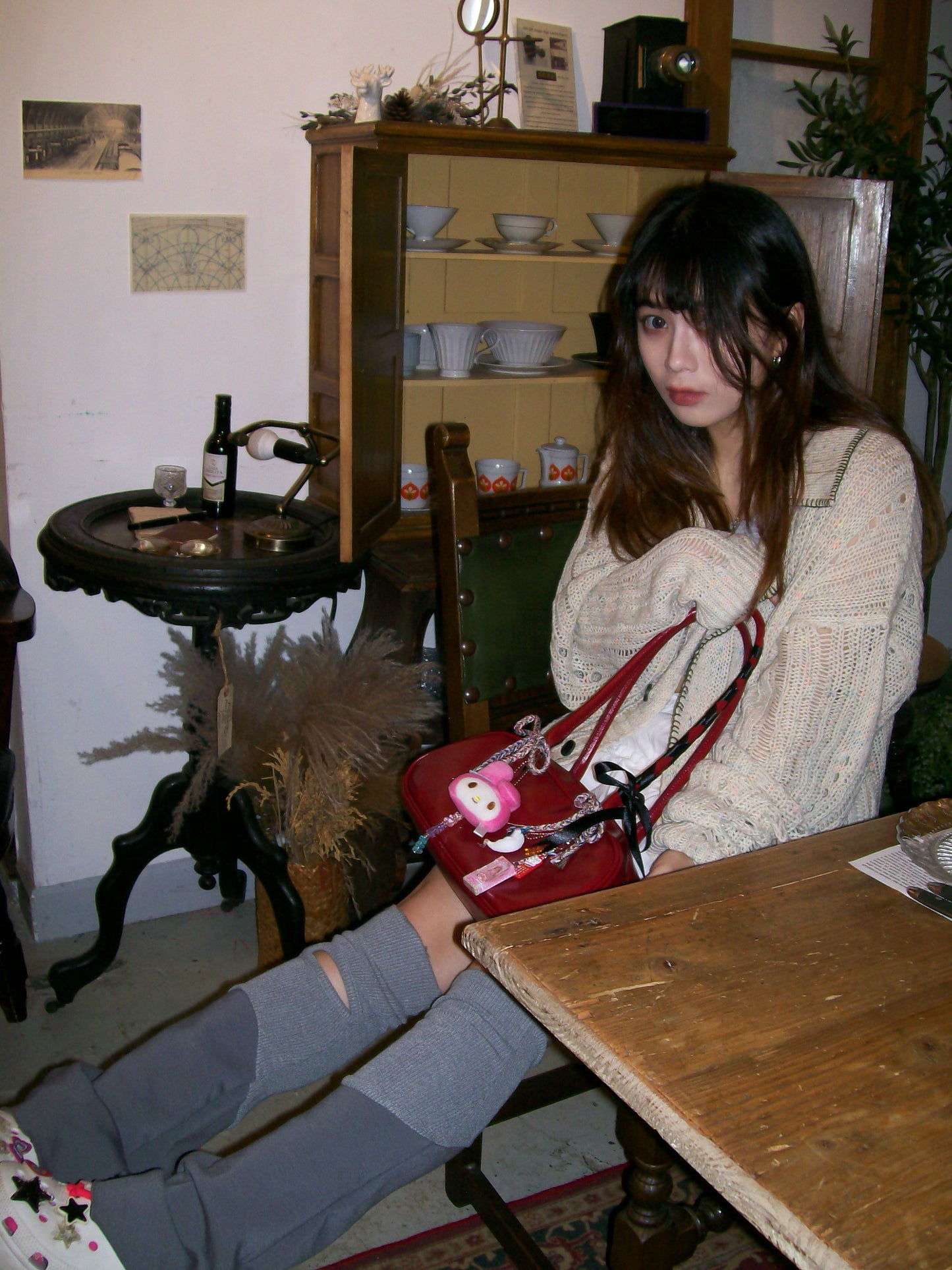 Leather Baguette Bag