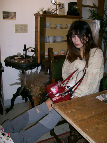 Leather Baguette Bag