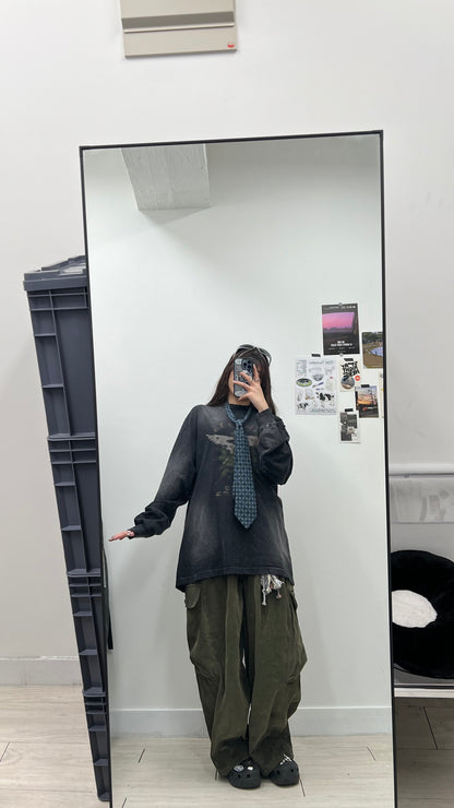 Corduroy Cargo Balloon Pants