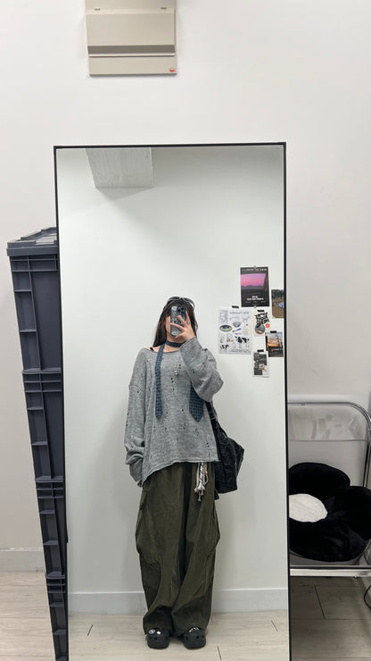 Corduroy Cargo Balloon Pants