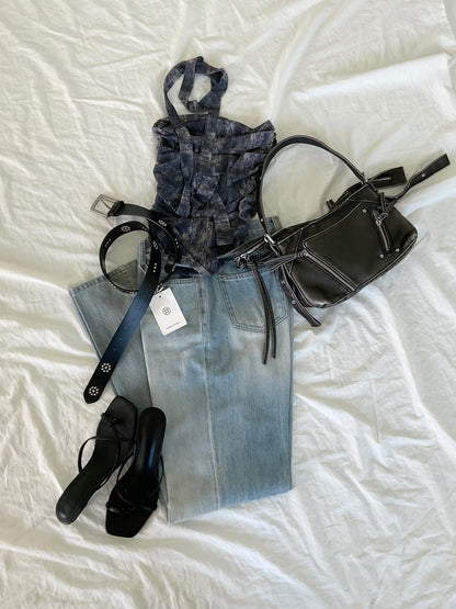 Tie-dye Tube Top w/ Scarf