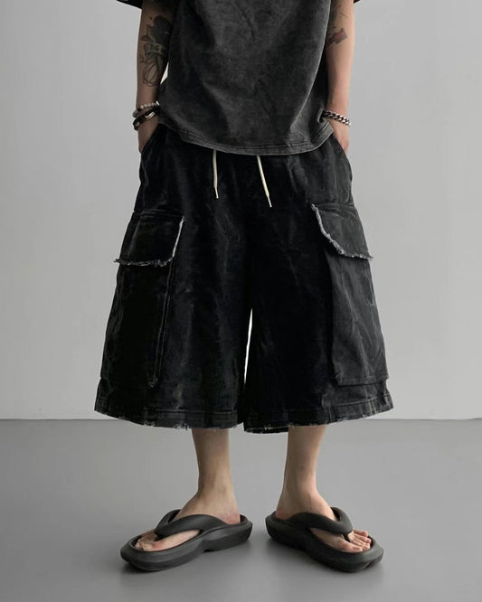 Fringe Cargo Shorts