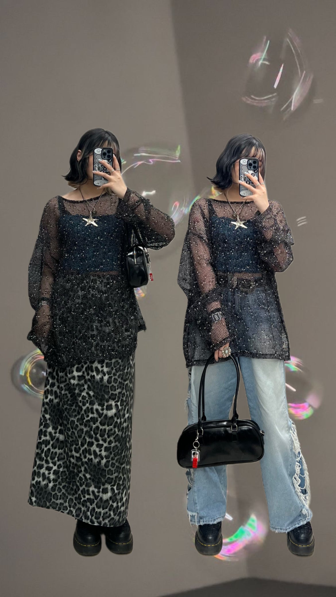 See-Through Mesh Knit Top