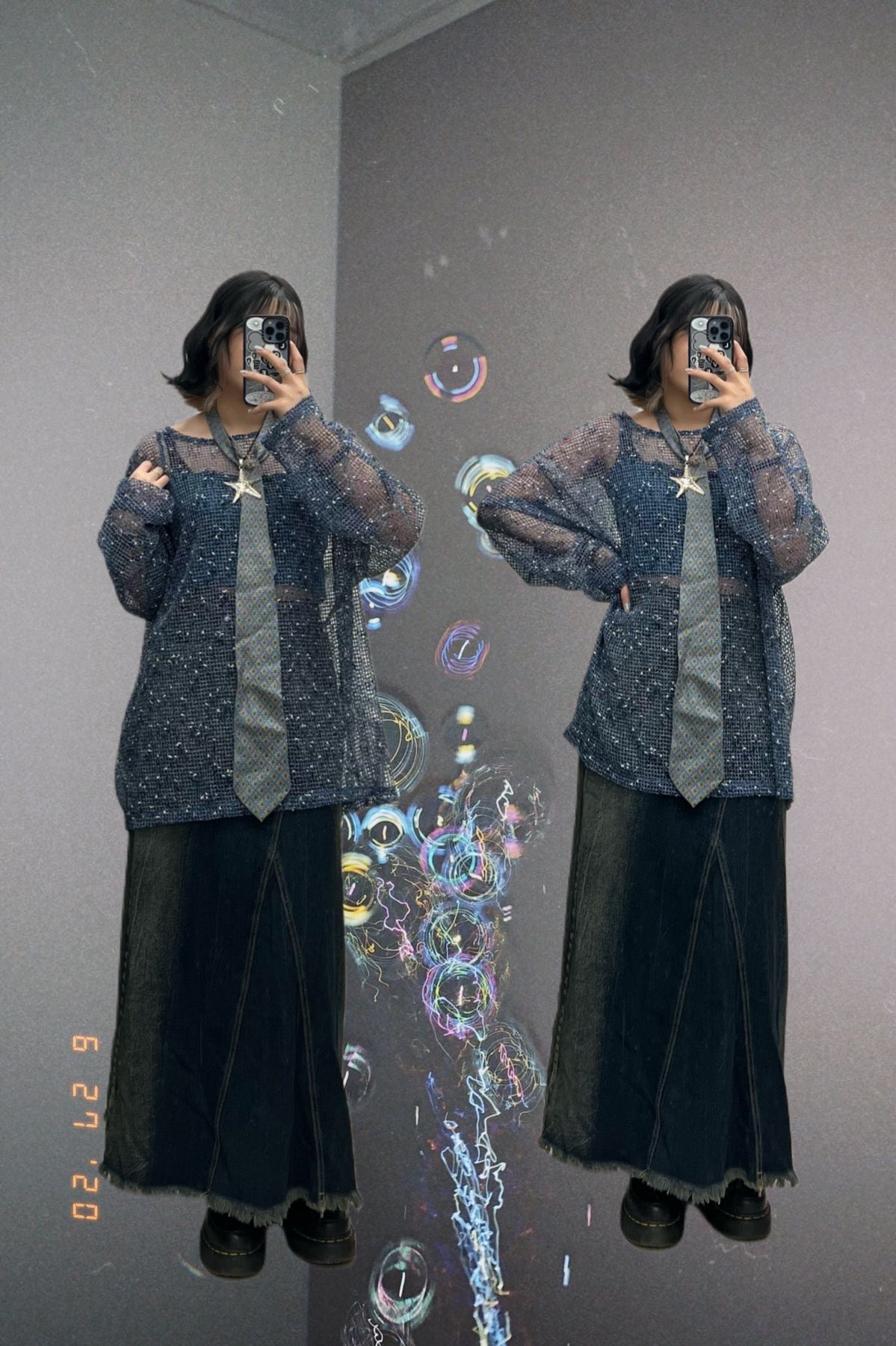 See-Through Mesh Knit Top