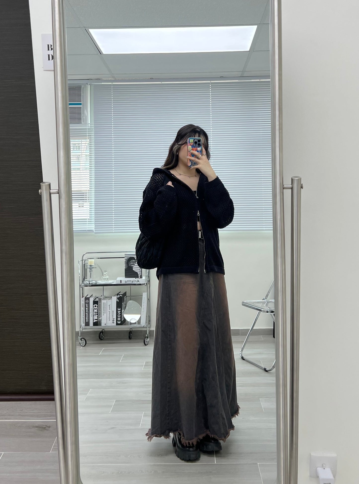 Two-ways Zipper Mesh Hoodie