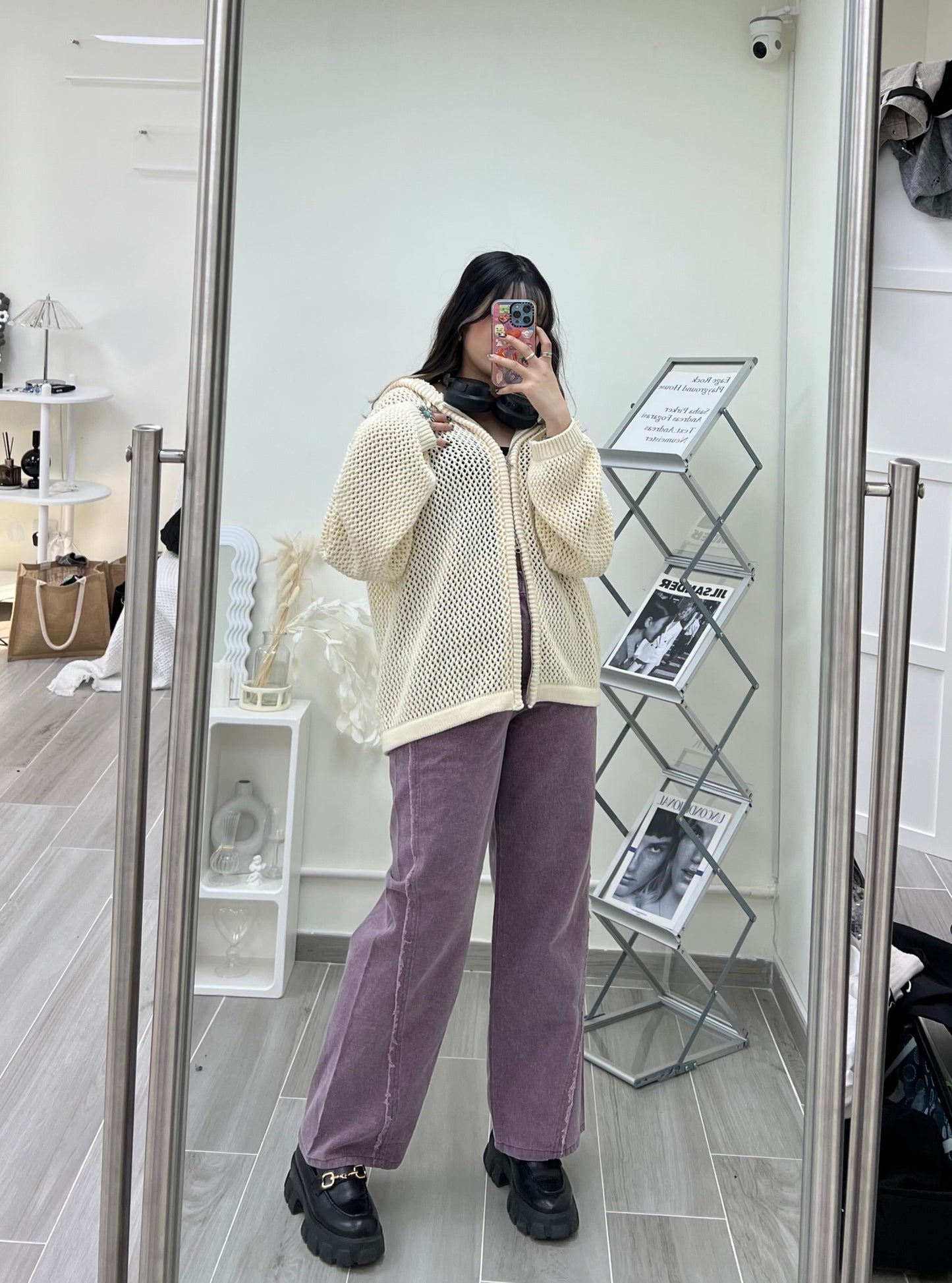 Two-ways Zipper Mesh Hoodie