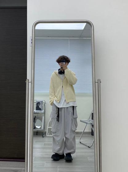 Two-ways Zipper Mesh Hoodie